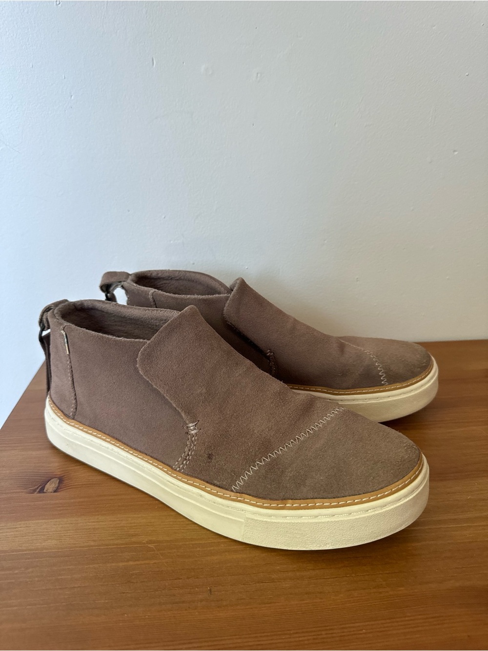 Toms Brown Suede Slip-On Sneakers